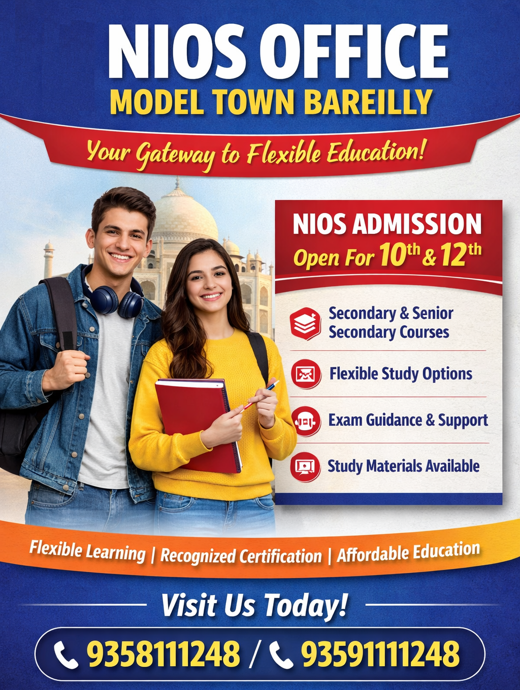 nios-bareilly-admission-2026-nios-office-model-town-bareilly-10th-12th-open-school